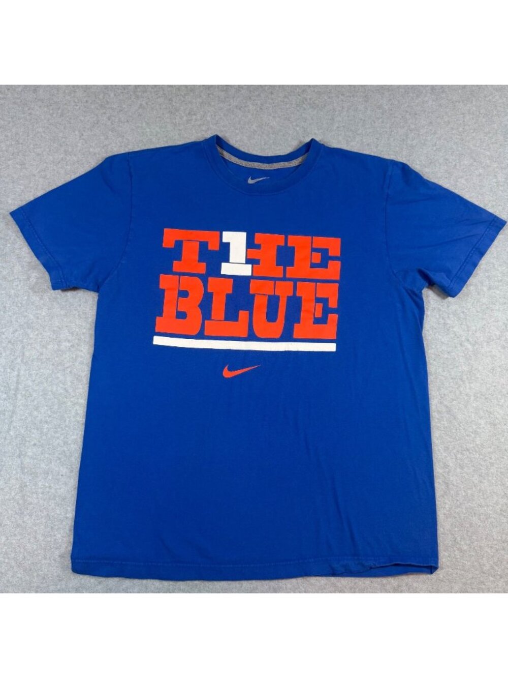 Nike Men's Large Blue The Blue Graphic T-Shirt Short Sleeve Cotton Tee